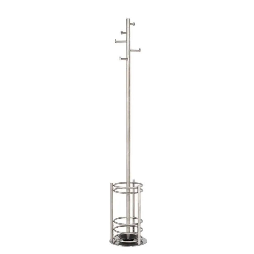 Design Garderobenständer aus Edelstahl Marcs gebürstet