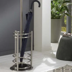 Design Garderobenständer aus Edelstahl Marcs gebürstet