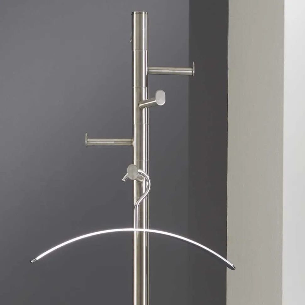 Design Garderobenständer aus Edelstahl Marcs gebürstet