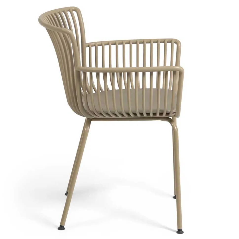 Design Gartenstühle in Beige - Lani (4er Set)