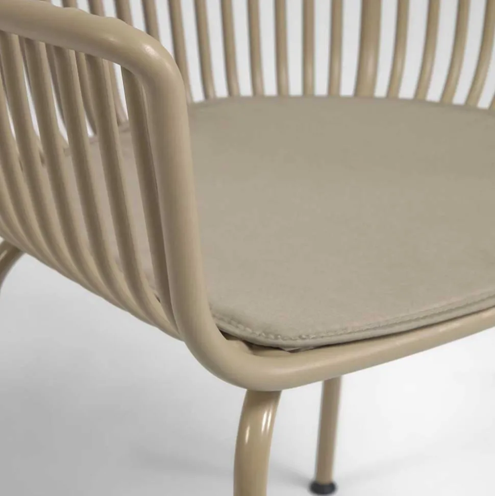 Design Gartenstühle in Beige - Lani (4er Set)