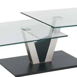 Design Glas Couchtisch mit schwenkbarer Tischplatte - Exotica