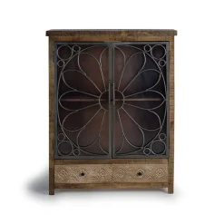 Design Highboard mit Glas Metalltüren - Everton