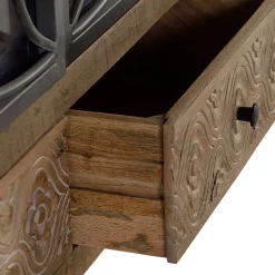 Design Highboard mit Glas Metalltüren - Everton