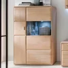 Design Highboard Vernella aus Eiche Bianco