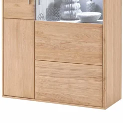 Design Highboard Vernella aus Eiche Bianco