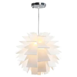 Design Hängelampe mit Kunststoff Kugel Schirm - Micaelo