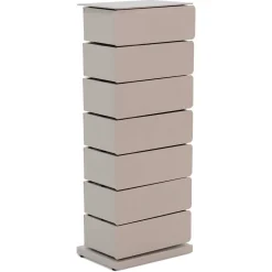 Design Hochkommode aus Stahl in Taupe - Ciranda