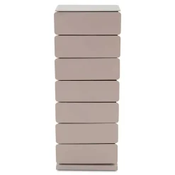 Design Hochkommode aus Stahl in Taupe - Ciranda