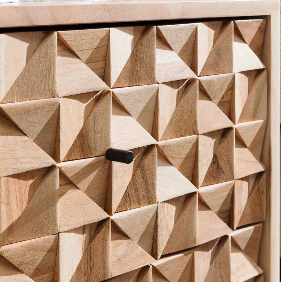 Design Holz Nachtkommode aus Akazie - Liniavo