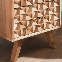 Design Holz Nachtkommode aus Akazie - Liniavo