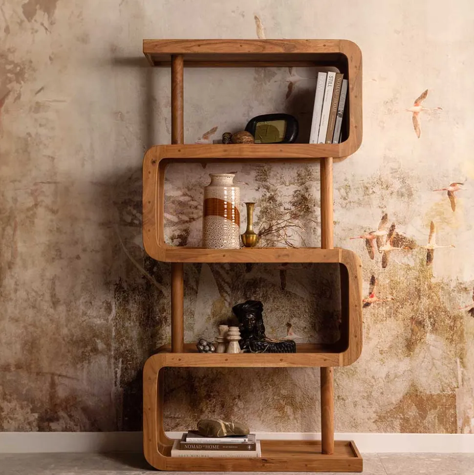 Design Holzregal aus Akazie Massivholz - Selrito