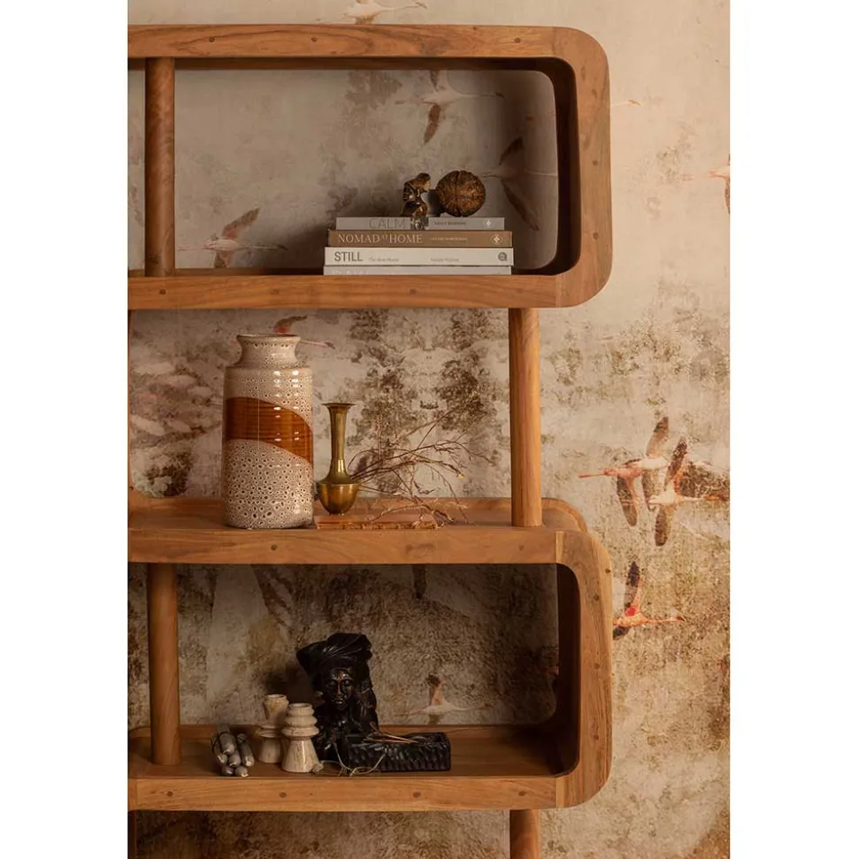 Design Holzregal aus Akazie Massivholz - Selrito