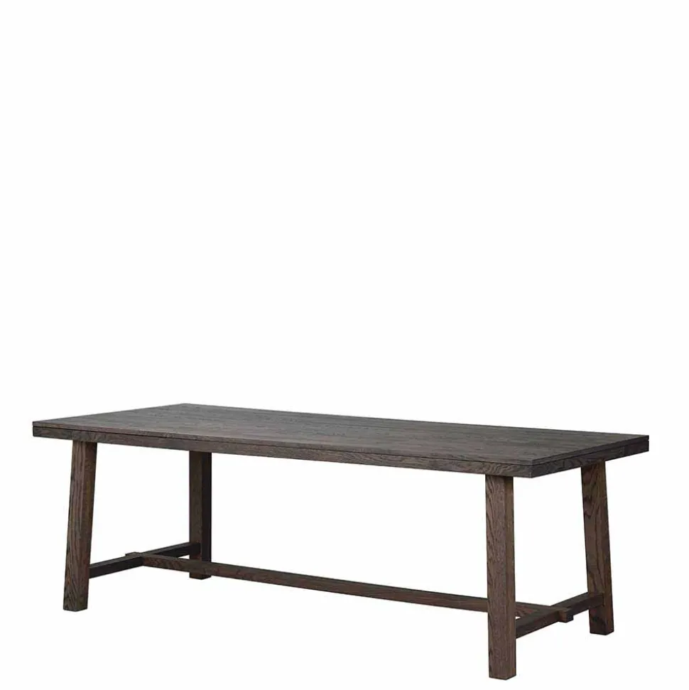 Design Holztisch aus Eiche dunkel lackiert und gebürstet - Vedraza