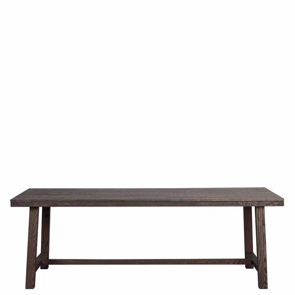 Design Holztisch aus Eiche dunkel lackiert und gebürstet - Vedraza