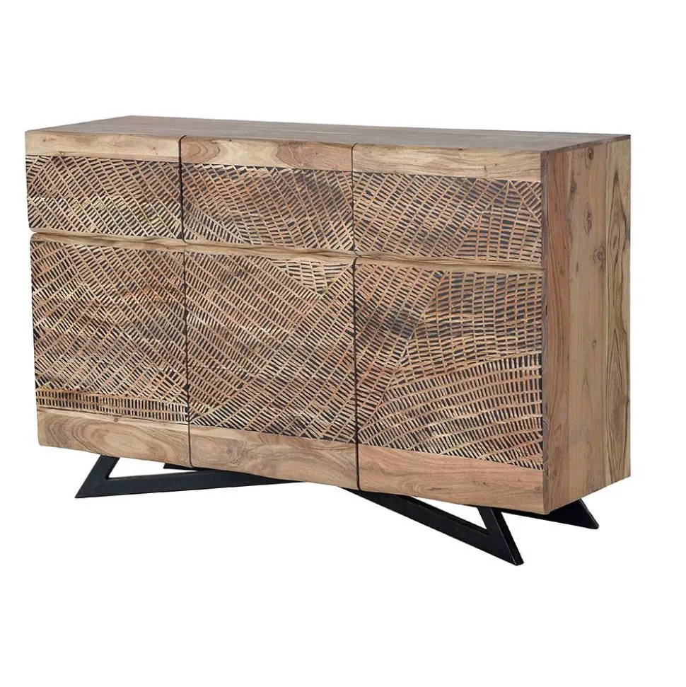 Design Kombi-Kommode aus Massivholz - Merlan