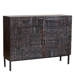 Design Kombi-Kommode in Walnuss Braun - Solu