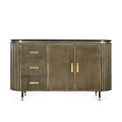 Design Kombi-Kommode mit Marmorplatte - Hayato