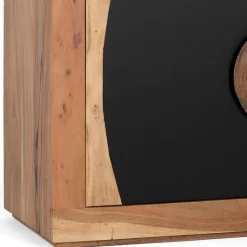 Design Kommode in Natur und Schwarz - Lugano