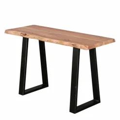 Design Konsole Lussina mit Holzplatte Baumkante Akazie