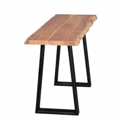 Design Konsole Lussina mit Holzplatte Baumkante Akazie