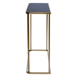 Design Konsolentisch mit schwarz getönter Glasplatte - Joosu