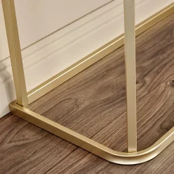 Design Konsolentisch mit schwarz getönter Glasplatte - Joosu