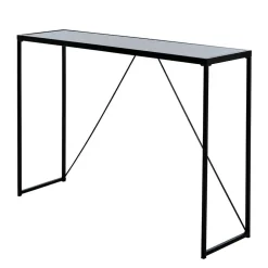 Design Konsolentisch mit Schwarzglas Platte - Burano