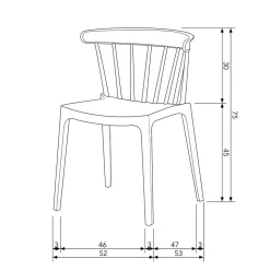 Design Kunststoff Stuhl in Hellgrün - Dave (2er Set)