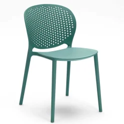 Design Kunststoffstuhl für Garten Zajan in Türkis (4er Set)