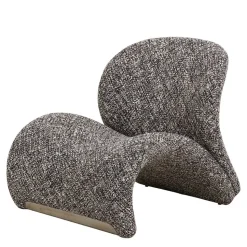 Design Loungesessel in Dunkelbraun meliert - Sacalobra