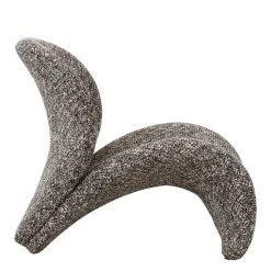 Design Loungesessel in Dunkelbraun meliert - Sacalobra