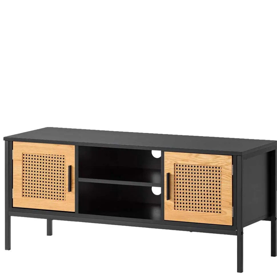 Design Lowboard in Schwarz und Natur - Around