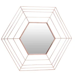 Design Metall Spiegel in Kupferfarben - Monika