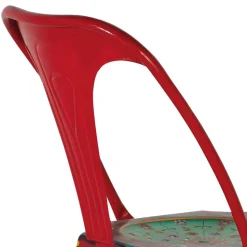 Design Metallstühle Bunt - floral gemustert - Numento (2er Set)