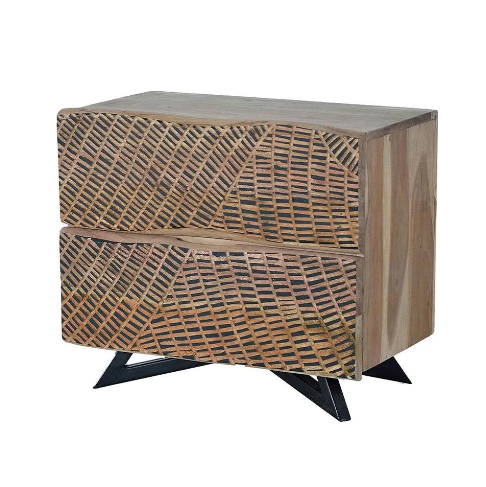 Design Nachtkommode aus Massivholz - Merlan