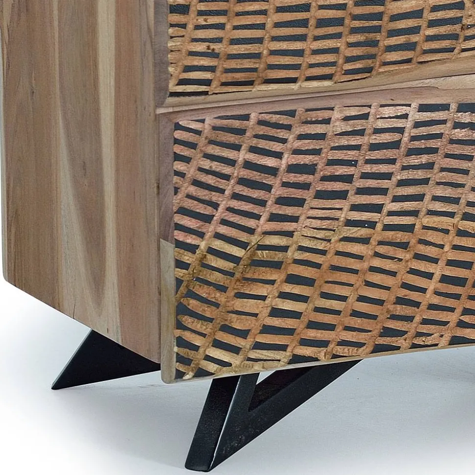 Design Nachtkommode aus Massivholz - Merlan