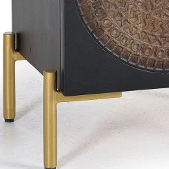 Design Nachtschrank mit Mandala Schnitzerei - Synessa