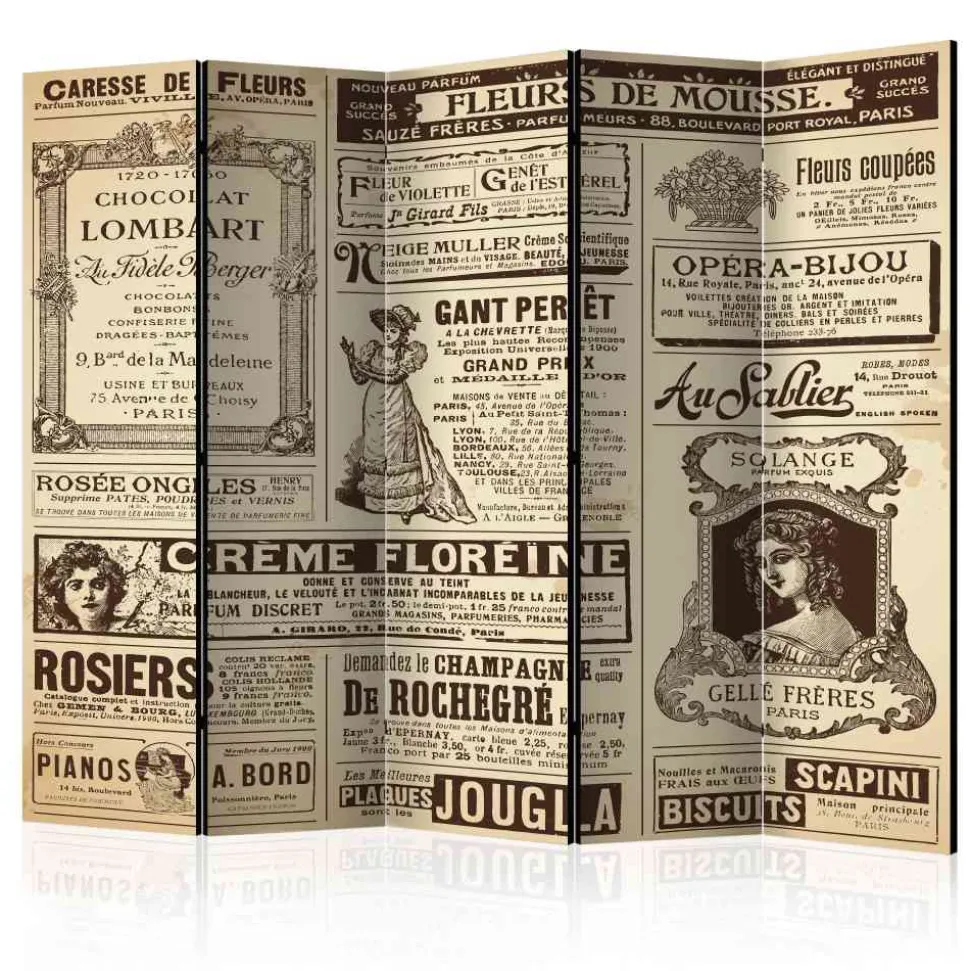 Design Nostalgie Paravent Vintage Werbung - Emjan