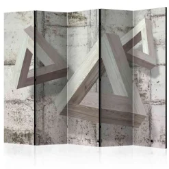 Design Paravent Raumteiler in Grau - Reminon