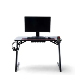 Design PC Computertisch in Schwarz - Aribert