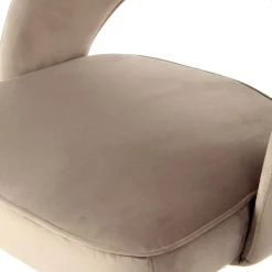 Design Polsterstühle in Taupe Samt - Vannah (2er Set)