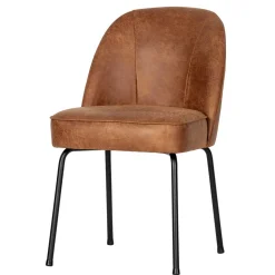 Design Recyclingleder Stuhl in Braun - Kegadamo (2er Set)