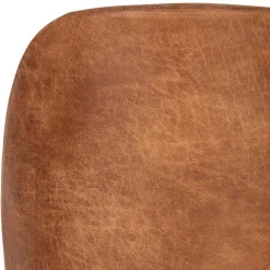 Design Recyclingleder Stuhl in Braun - Kegadamo (2er Set)