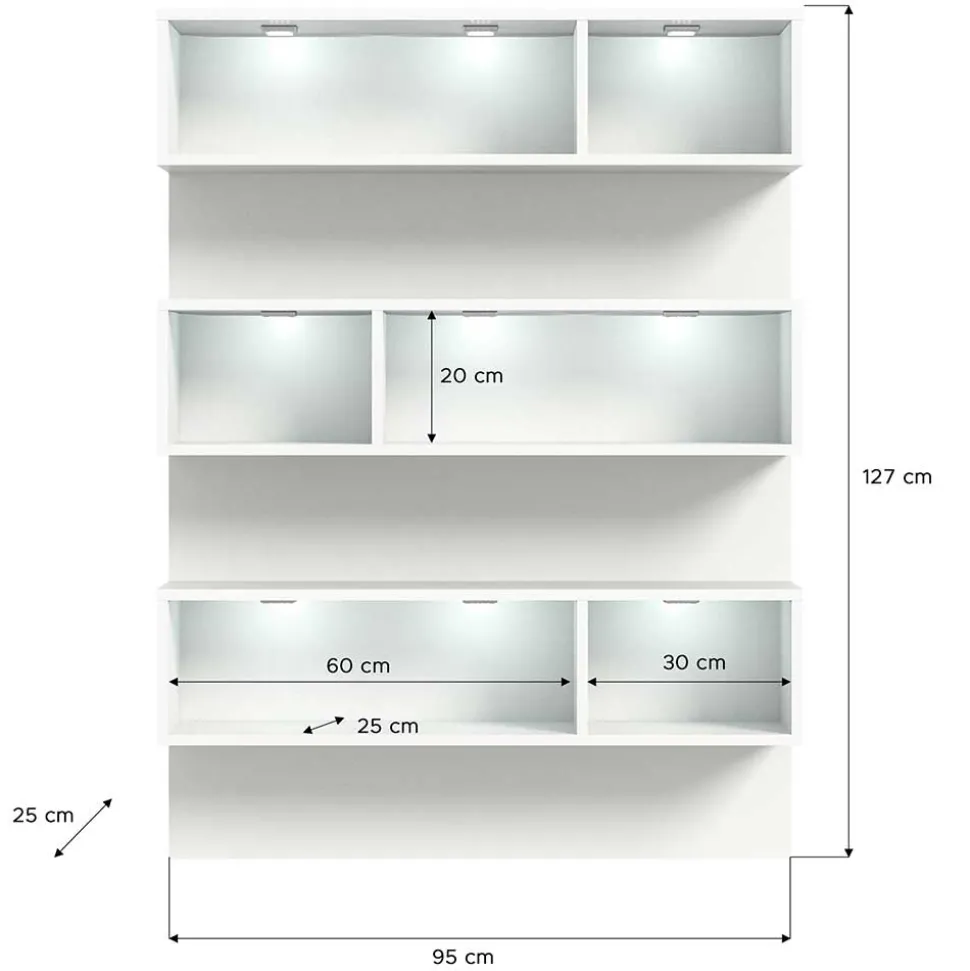 Design Regal für Schuhe mit LED - Dany