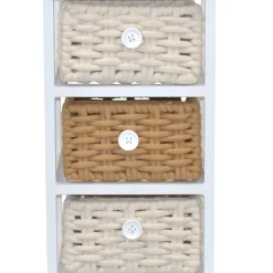 Design Regal mit drei Körben aus Kordel - Formosa