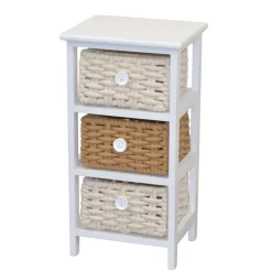 Design Regal mit drei Körben aus Kordel - Formosa