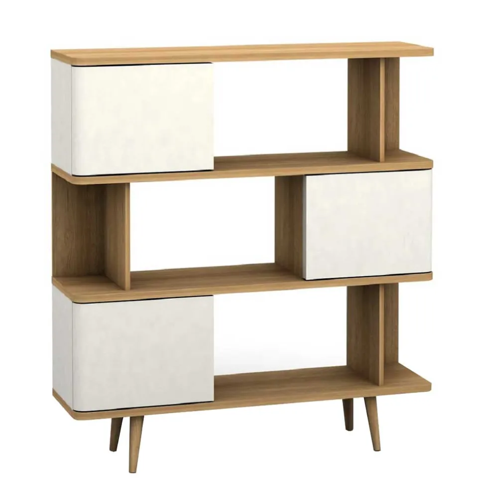Design Scandi Standregal mit 3 Türen - Jendren I