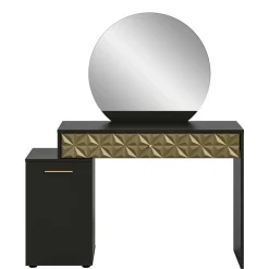 Design Schminktisch in Schwarz und Gold - Madrilena