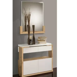 Design Schuhkommode & Spiegel Set - Ryus (zweiteilig)